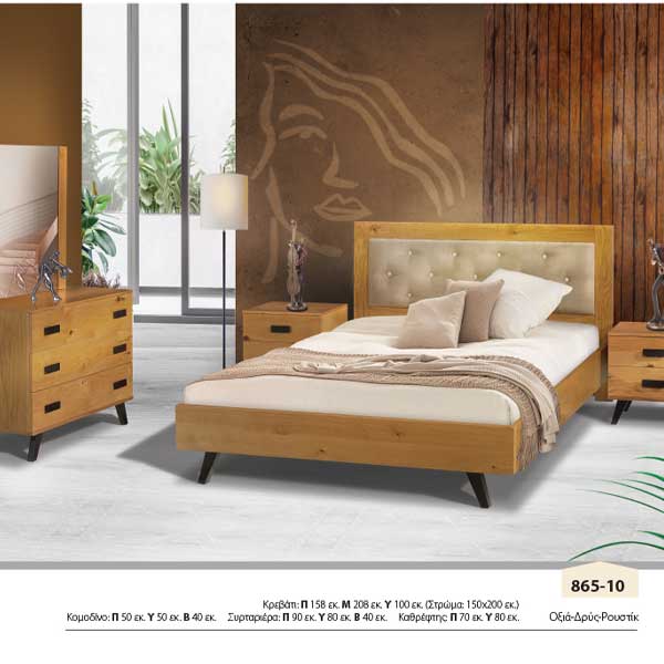 Κρεβάτι οξιά-δρύς-ρουστίκ 865-10