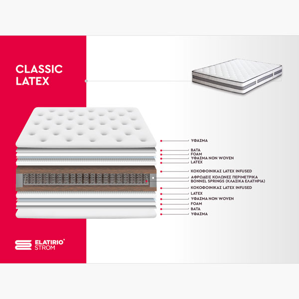 Στρώμα Classic Latex